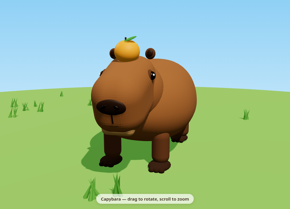 Capybara front view