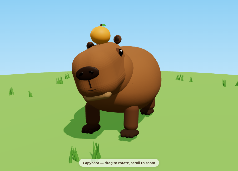 Capybara happy yuzu bob pose