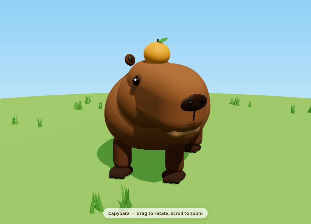 Capybara look-around pose
