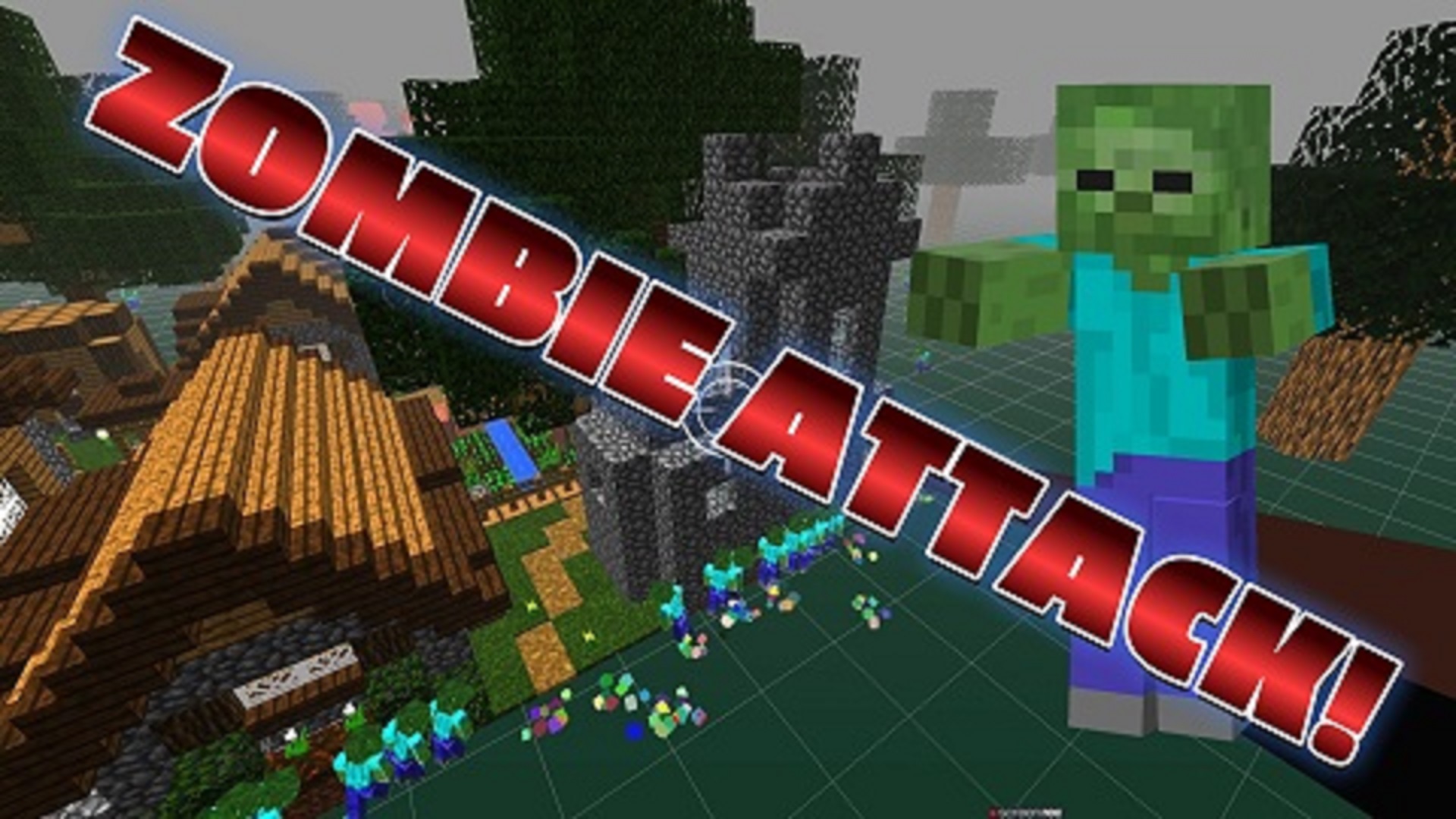 threejs zombie attack minecraft like game