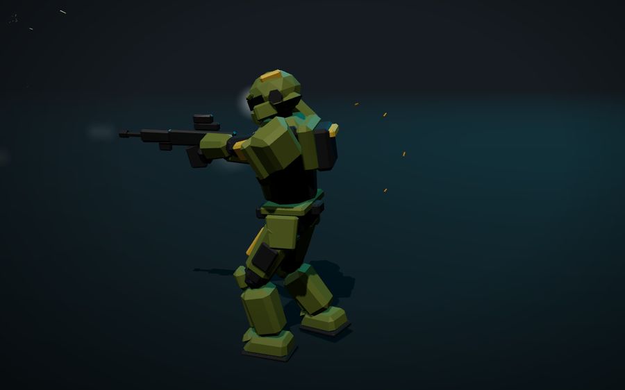 The soldier stepping through a turn instead of spinning