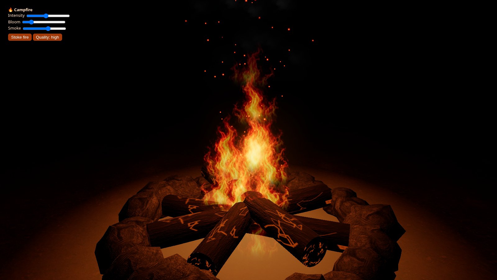Close-up of flipbook flames, embers and glowing ember cracks