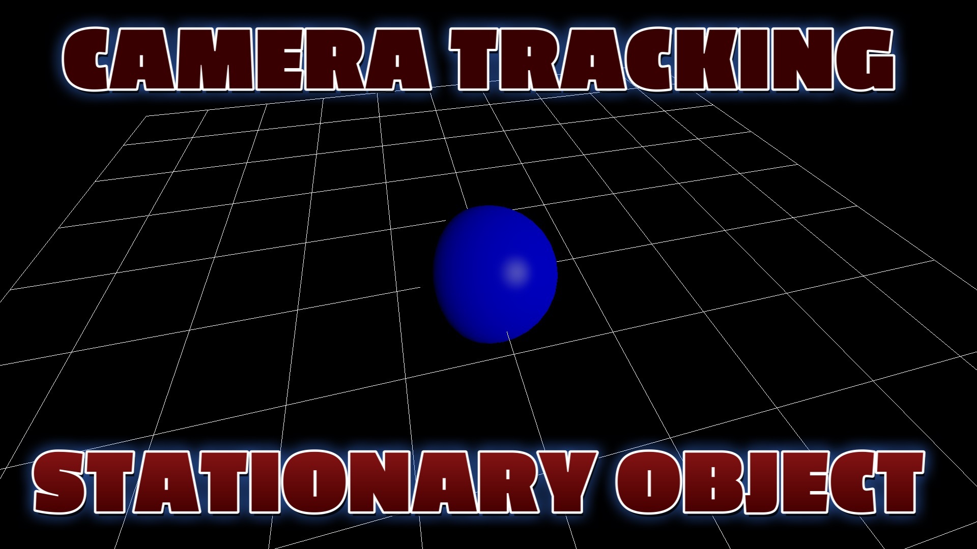 This is a demonstration of Three.je camera tracking stationary object