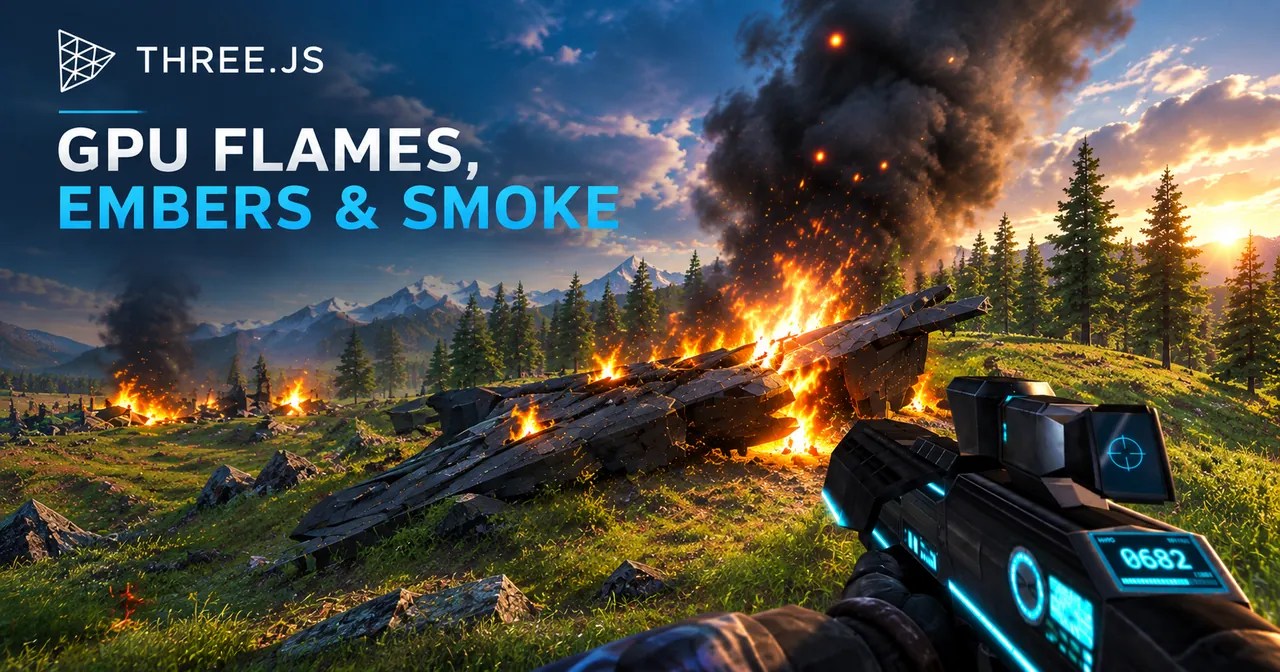 Many Fires, Two Draw Calls Three.js tutorial