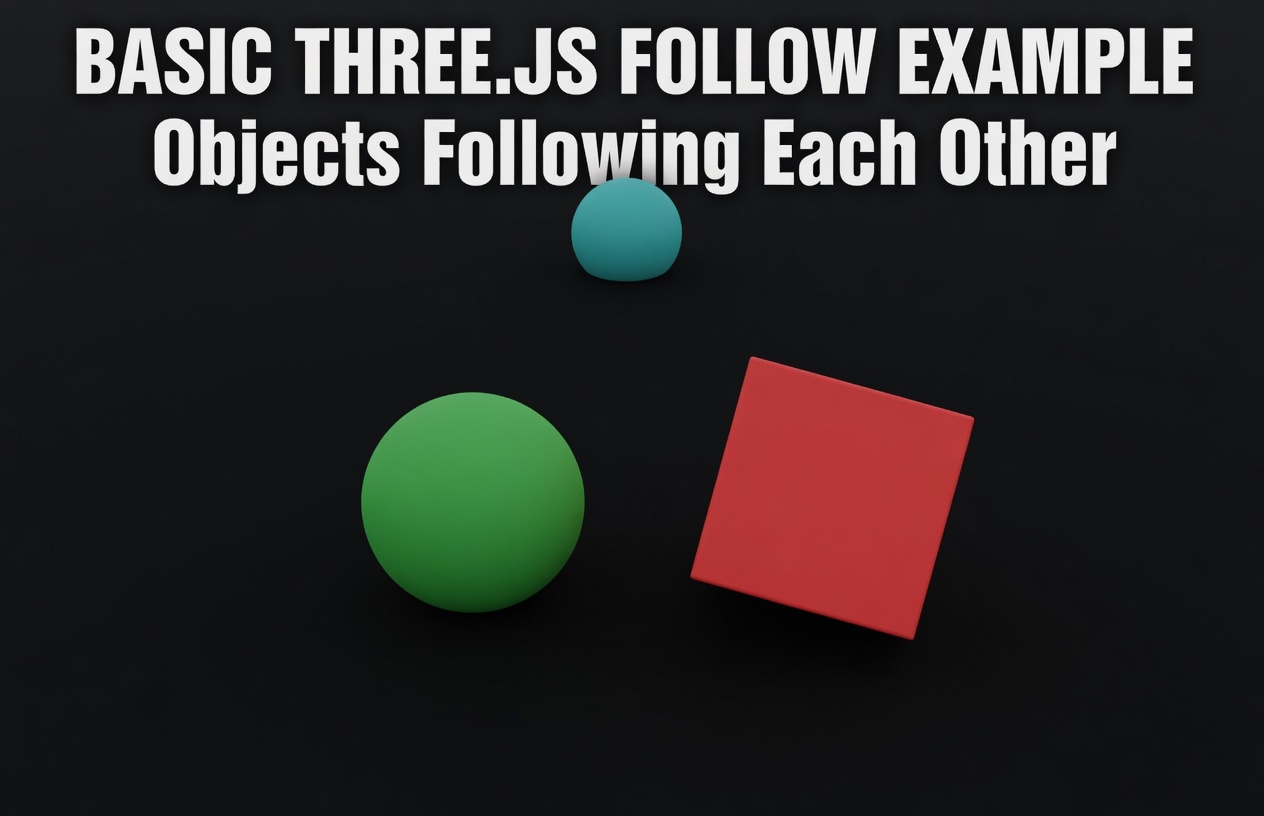 Three.js Object Following