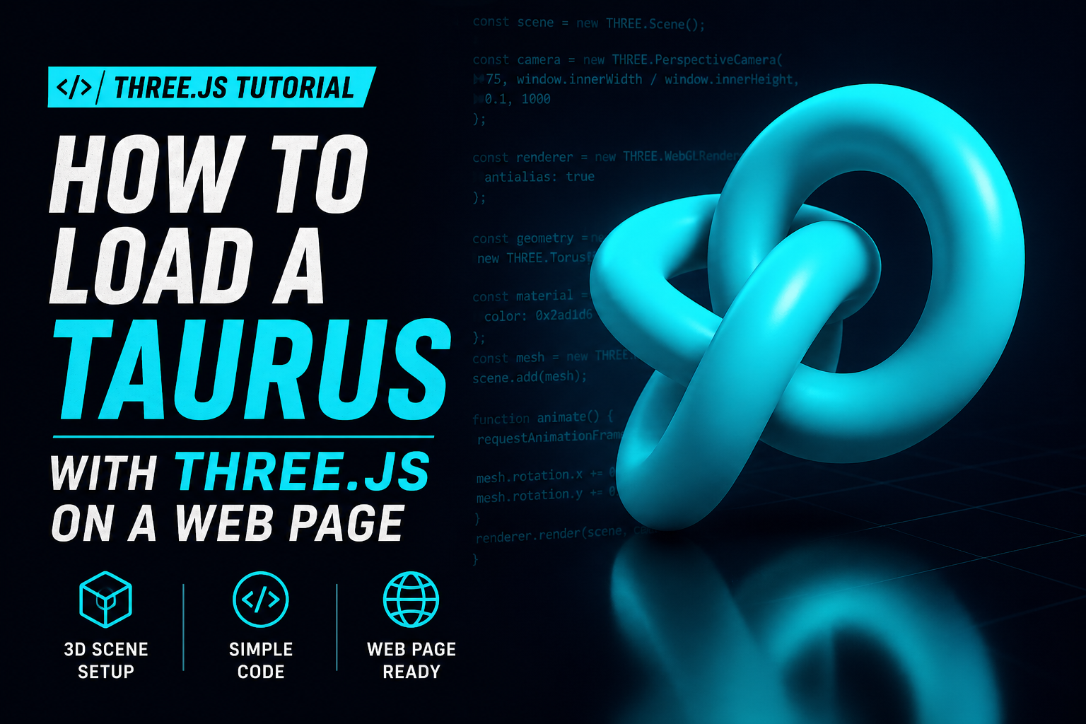 Three.js Torus Knot Example