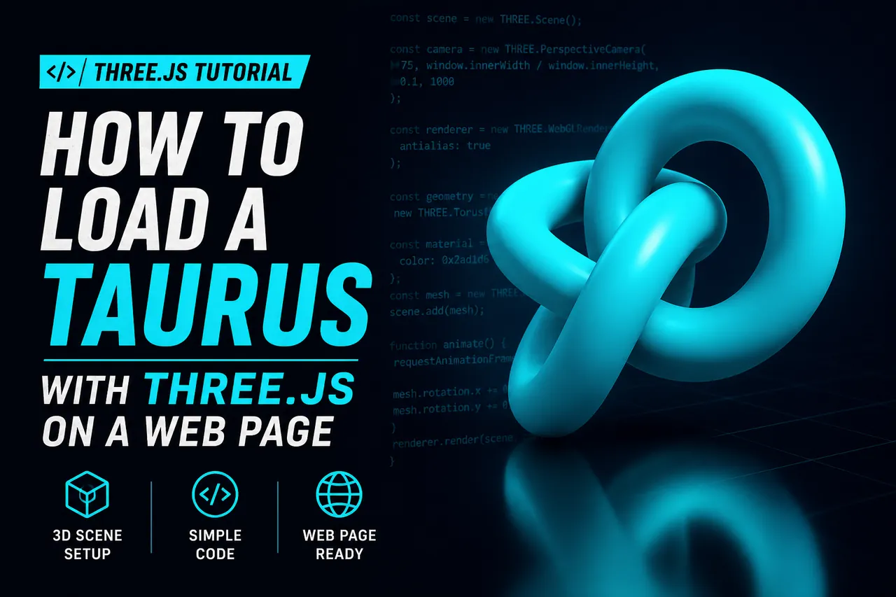 How to Load a Torus Knot with Three.js Three.js tutorial